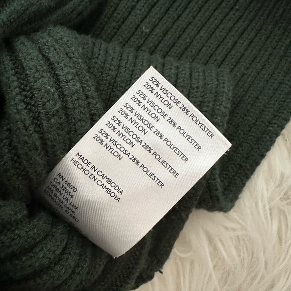 By Anthropologie dark green sweater mockneck turtleneck xs - Picture 7 of 8